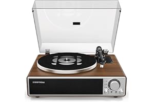 QLEARSOUL ONE-Q All-in-one Vinyl Record Player with Bluetooth 5.4, HiFi Turntable Built-in Speakers, Phono Preamp, AT-3600L C