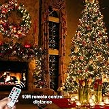 Lezonic Fairy Lights 120LED 13M 8 Modes Battery Operated IP65 Warm White 2 Pack view 5