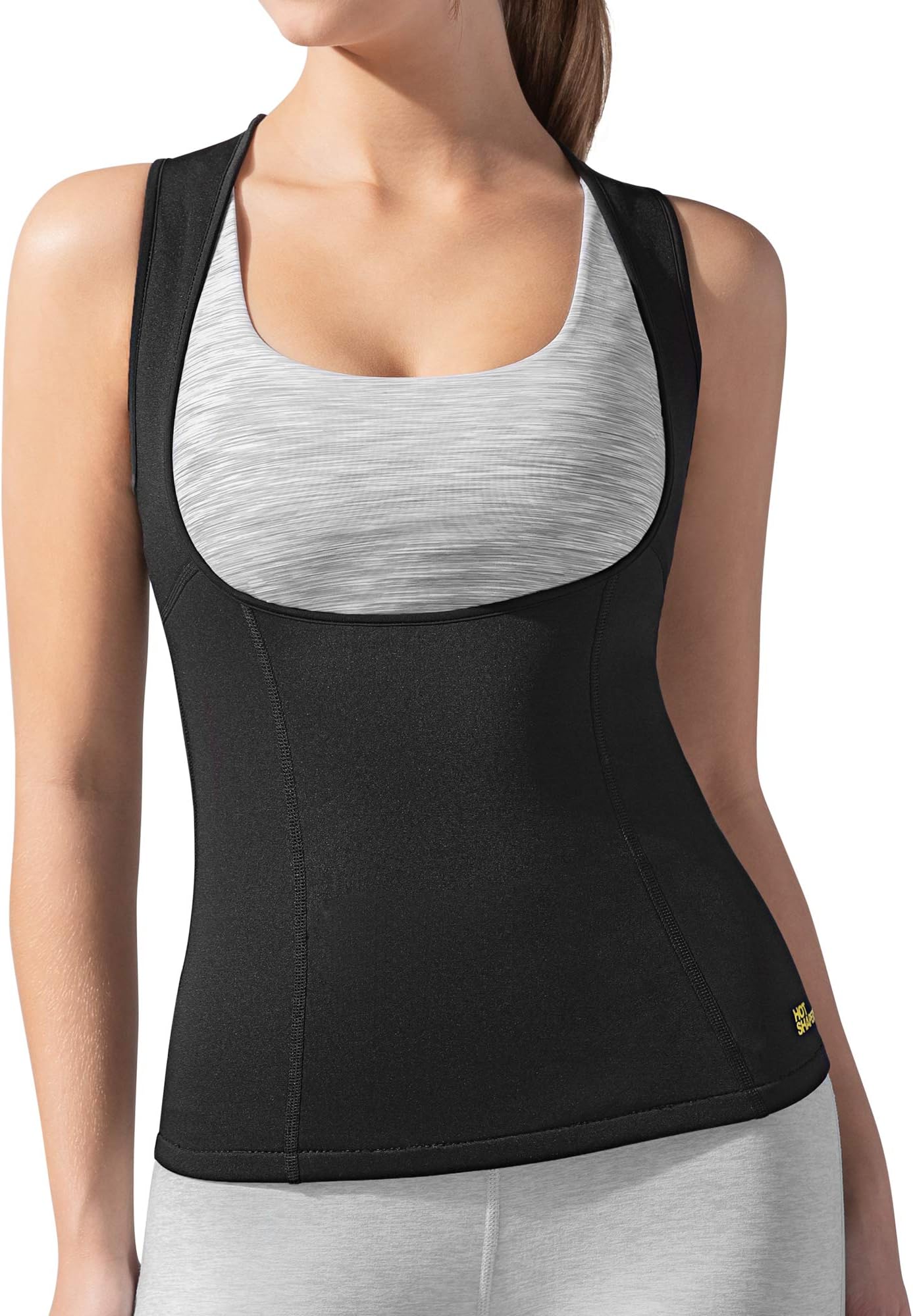 HOT SHAPERS Women's Cami Hot Belly Fat Burn Sauna Shirt. Seamless Slimming Body Shaper