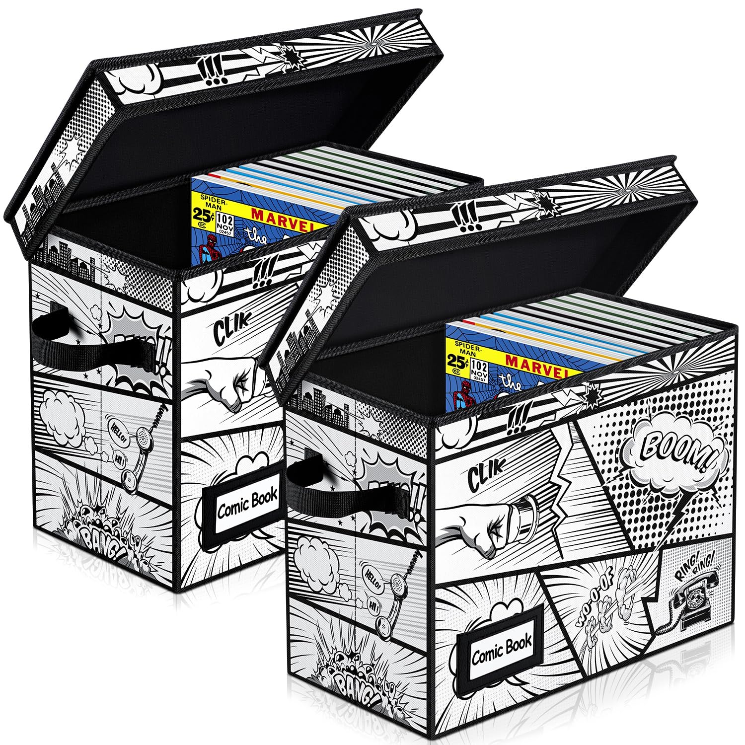 REDSHELL Comic Book Storage Box with Attached