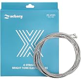 Zachary 4 String Electric Bass Guitar Strings 45-105 Gauge, Nickel Alloy Coated Steel Round Wound, Stable Tuning Durable Tone Professional Replacement Bass Strings 1 Pack
