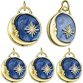 COGCHARGER Sun Charms for Jewelry Making Celestial Pendants Sun Enamel Charms for DIY Necklace Bracelet Earrings Jewelry Accessories