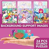 QUOKKA Magnetic Puzzles for Toddlers Unicorn Princess 36 pc Travel Game view 4