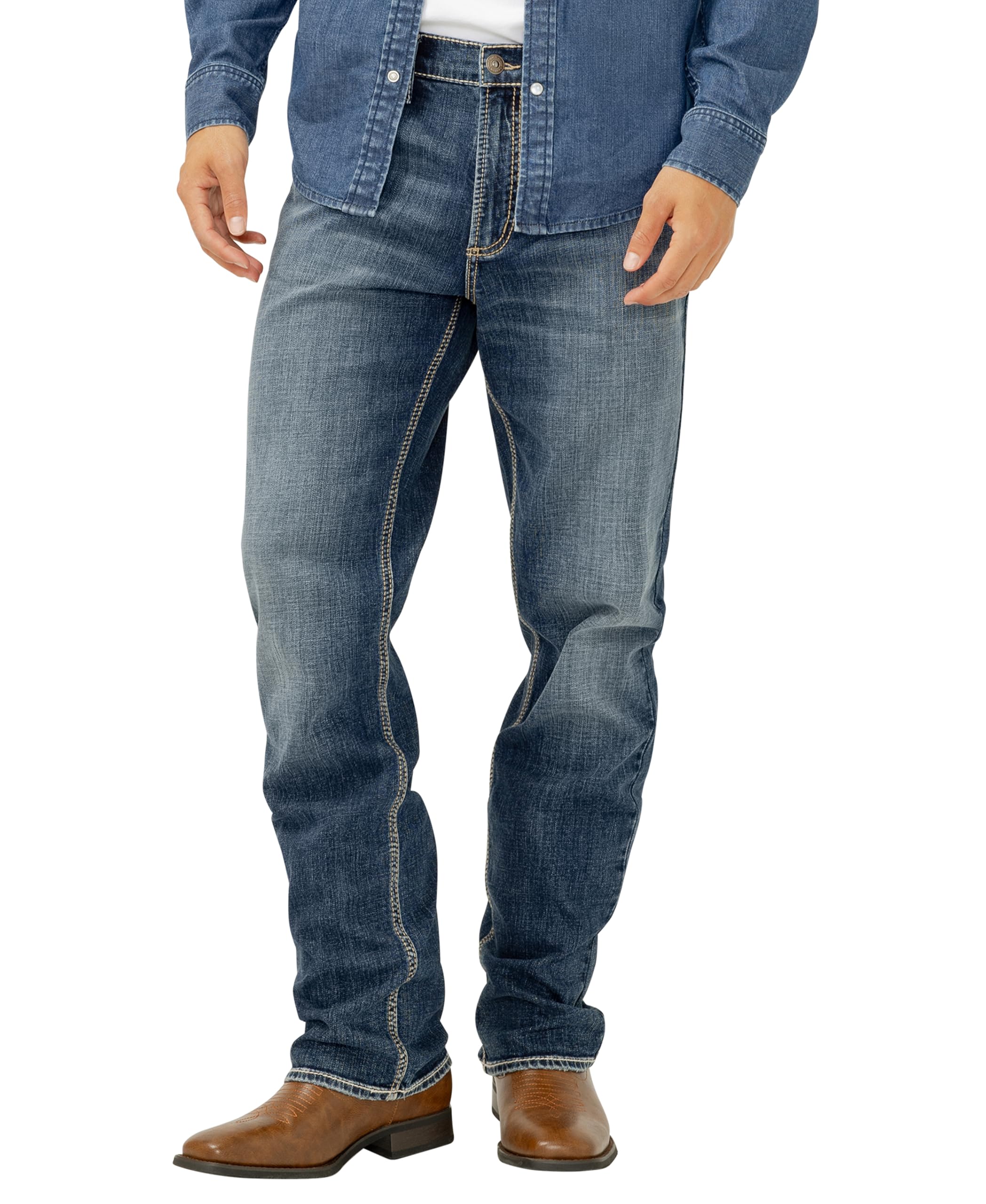 Silver Jeans Co. Men's Grayson Classic Fit Straight Leg Jeans, Dark Wash, 29W x 34L Image