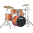 Yamaha Rydeen 5-Piece Drum Set With 20" Bass Drum, Floor Tom, 2 Toms With Ball Clamp And Wood Snare Drum, Orange Glitter