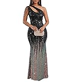 Cololura Women Sequin Elegant Sexy One Shoulder