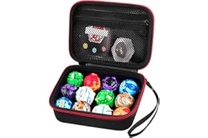 ALKOO Toy Storage Box Compatible with Bakugan Battle Planet 12PCS, Case for Bakugan Toys 2023/ for BakuCores/for Armored Alliance/for Geogan Rising, Holder for Balls and Cards (Case Only) -Black