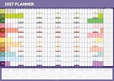 evelay 2027 Wall Planner A3 Full Year to View Rainbow UK Calendar view 1