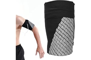 Workout Phone Holder,Sports Armband Sleeve for Runners, Jogging, Walking, Exercise & Gym Workout. Fits All Smartphones. Black