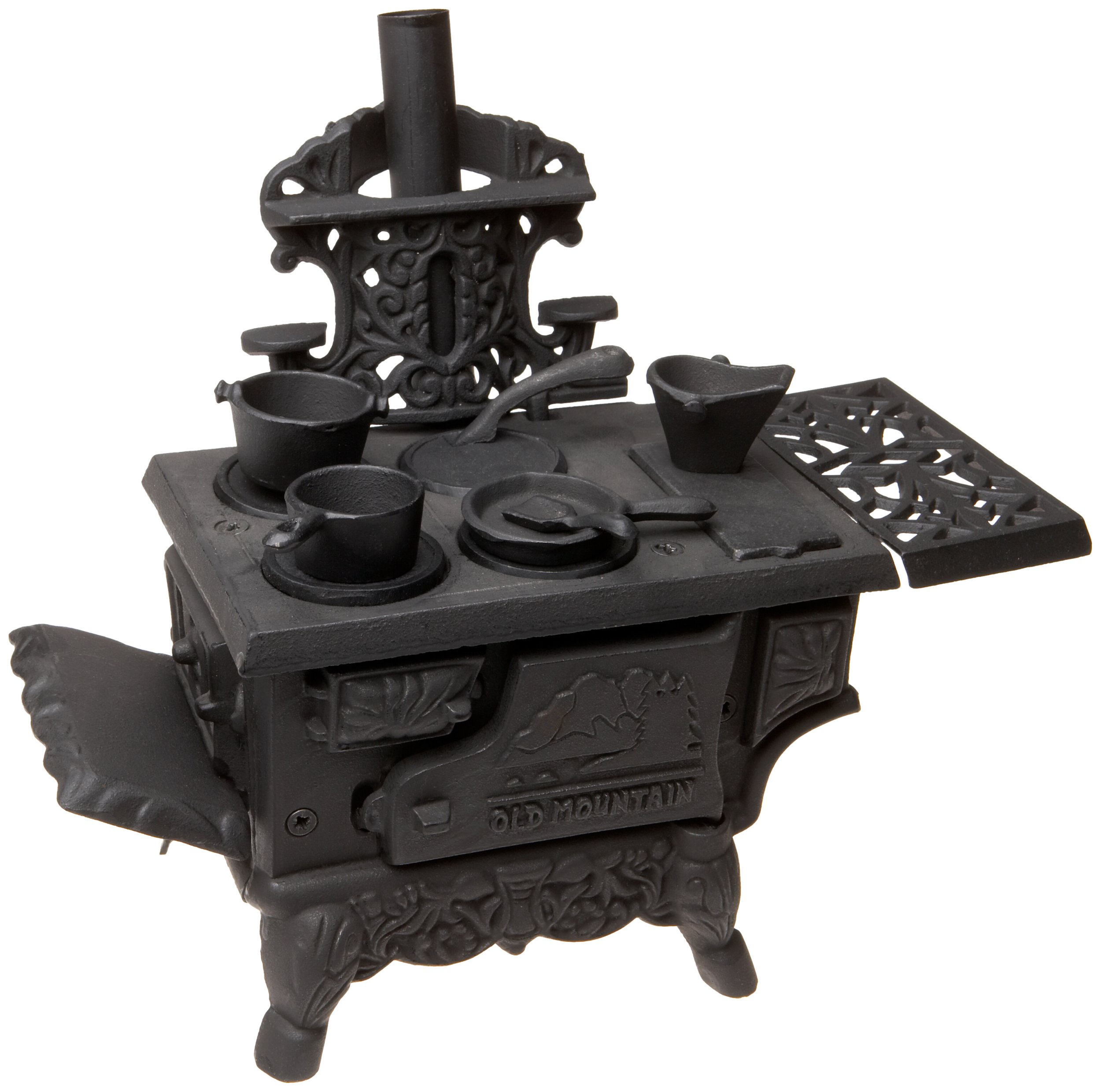 Photo 1 of Black Mini Wood Cook Stove Set - 12 Inches Long With Accessories