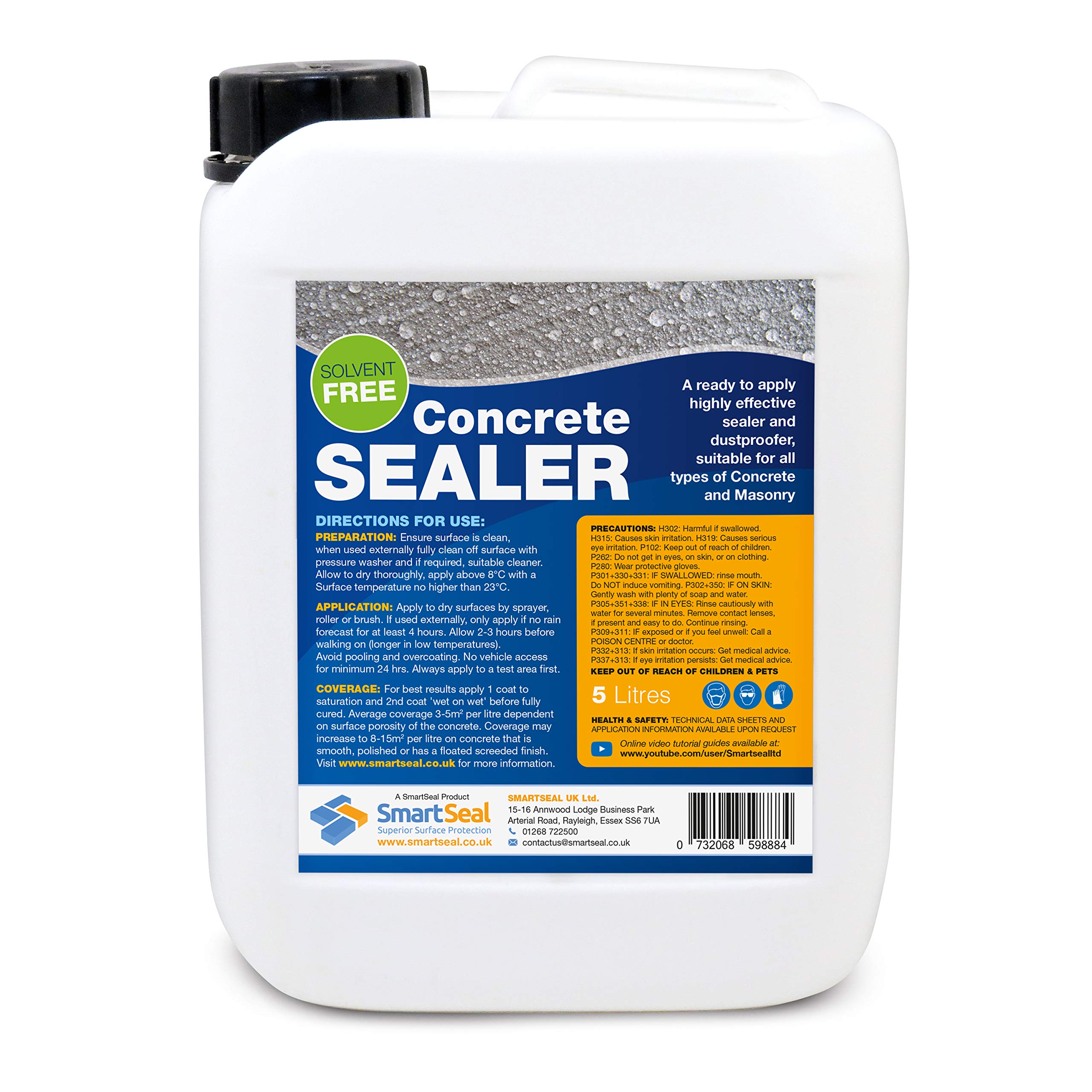 Smartseal Concrete Dustproofer - Premium 5L Sealer for Surfaces, Easy to Apply