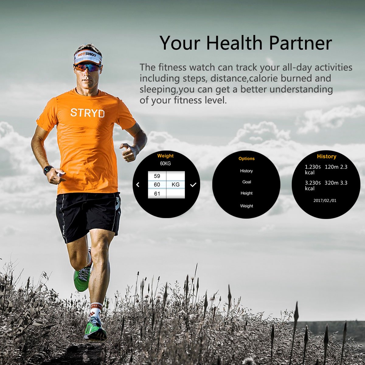 Diggro DI02 Bluetooth Smart Watch MTK2502C 128MB+64MB Microphone Speaker Siri Support Heart Rate Monitor Sport Pedometer Sedentary Reminder Sleeping Monitor Two-way Anti-Lost for Android&iOS