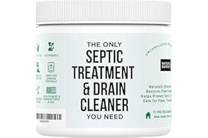 Drain and Septic Tank Cleaner Treatment - Natural Rapport - Professional Strength Holding Tank & Drain Cleaner For Home and RV (Liquid & Packets) (12 Count)
