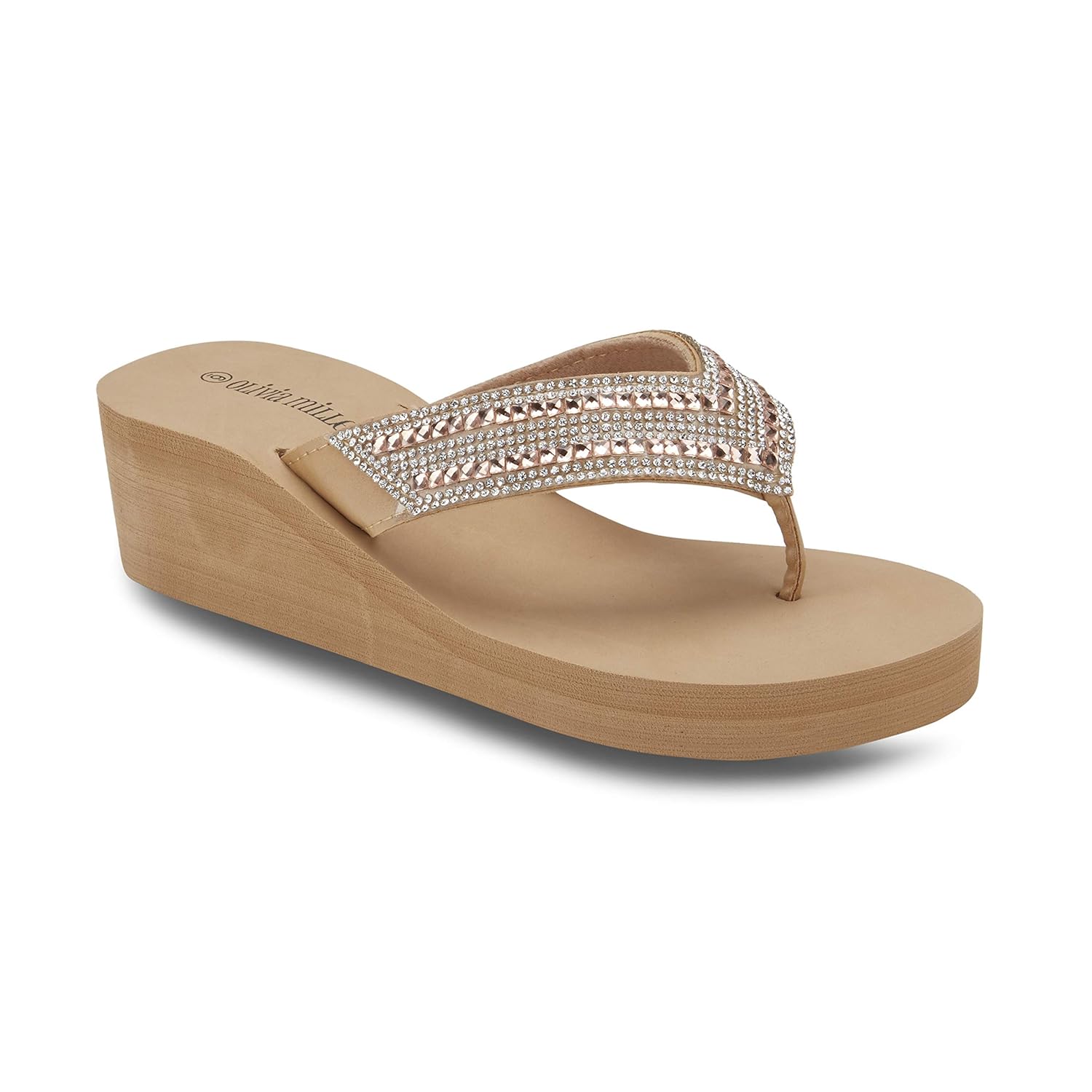 olivia miller wedge flip flops