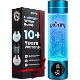 PIURIFY Hydrogen Water Bottle Generator | 6300+ PPB | USA Certified | 10+ Years Warranty | 10 OZ | SPE/PEM Tech | Portable | Nasal Cannula Included | Turquoise