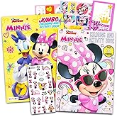 Minnie Mouse Coloring Book Bundle with Stickers - 2 Deluxe Activity Books | Disney Minnie Mouse Coloring and Activity Book Set for Kids, Girls 3-5 4-8 - Minnie Activity Pack and Sticker Sheets