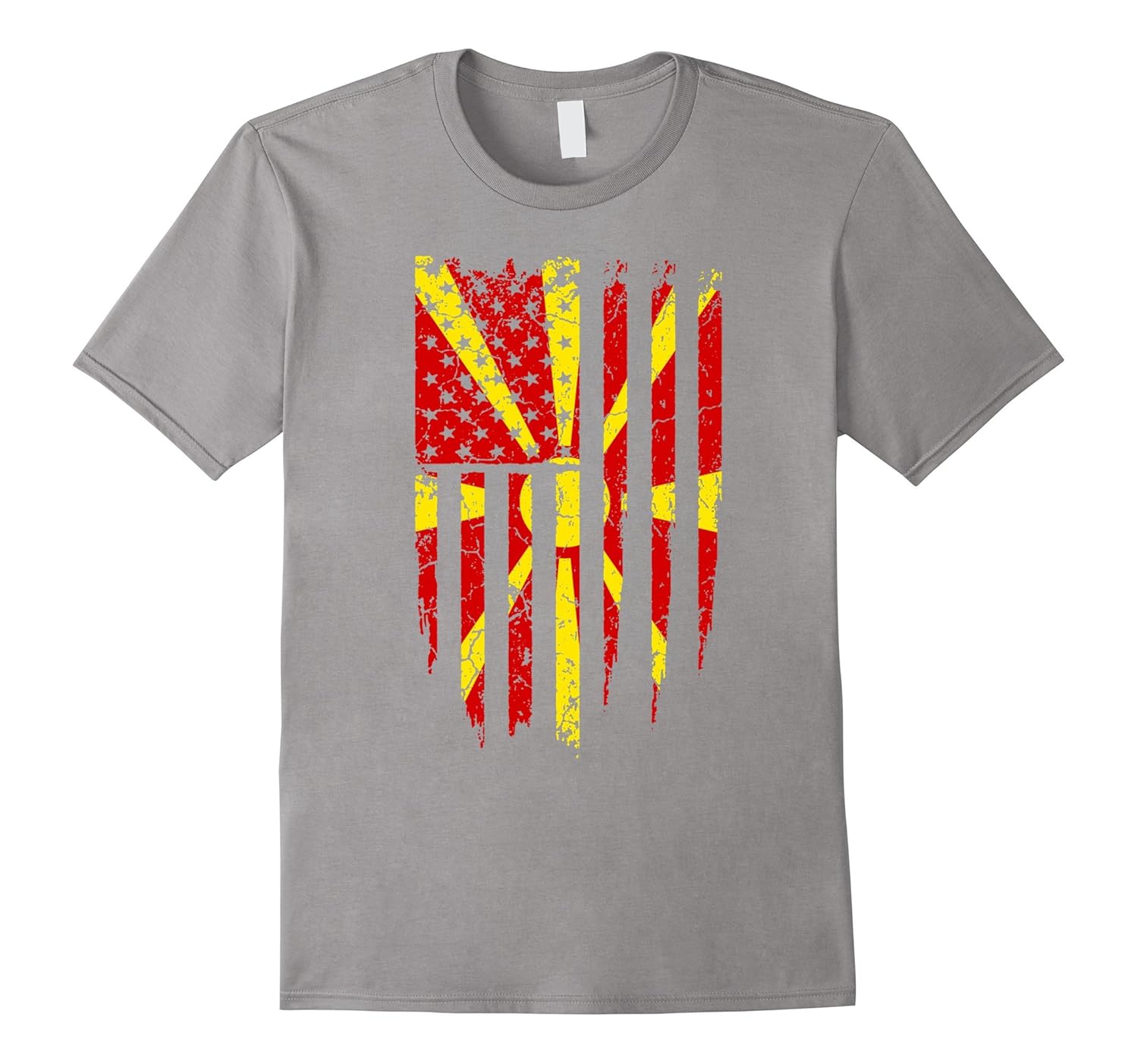 Macedonian American Macedonia & America Flag TShirtArt Artvinatee
