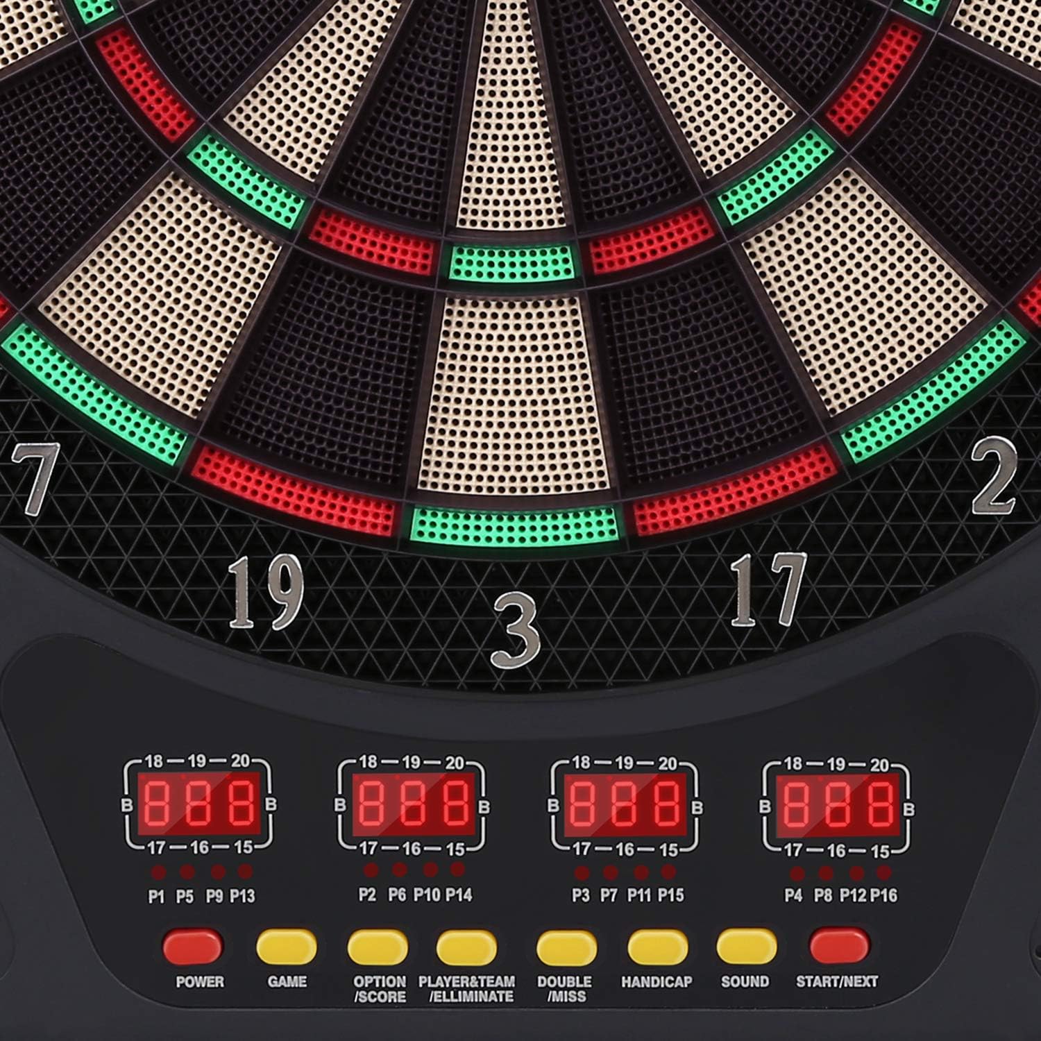 Biange Electronic Dart Board, Dartboard Set 13.5” Target Area Digital Soft Tip Dartboards 27 Games and 243 Variants with 6 18g Darts, 4 LED Displays, Spare Tips, Flights Support up to 16 Players : Sports & Outdoors