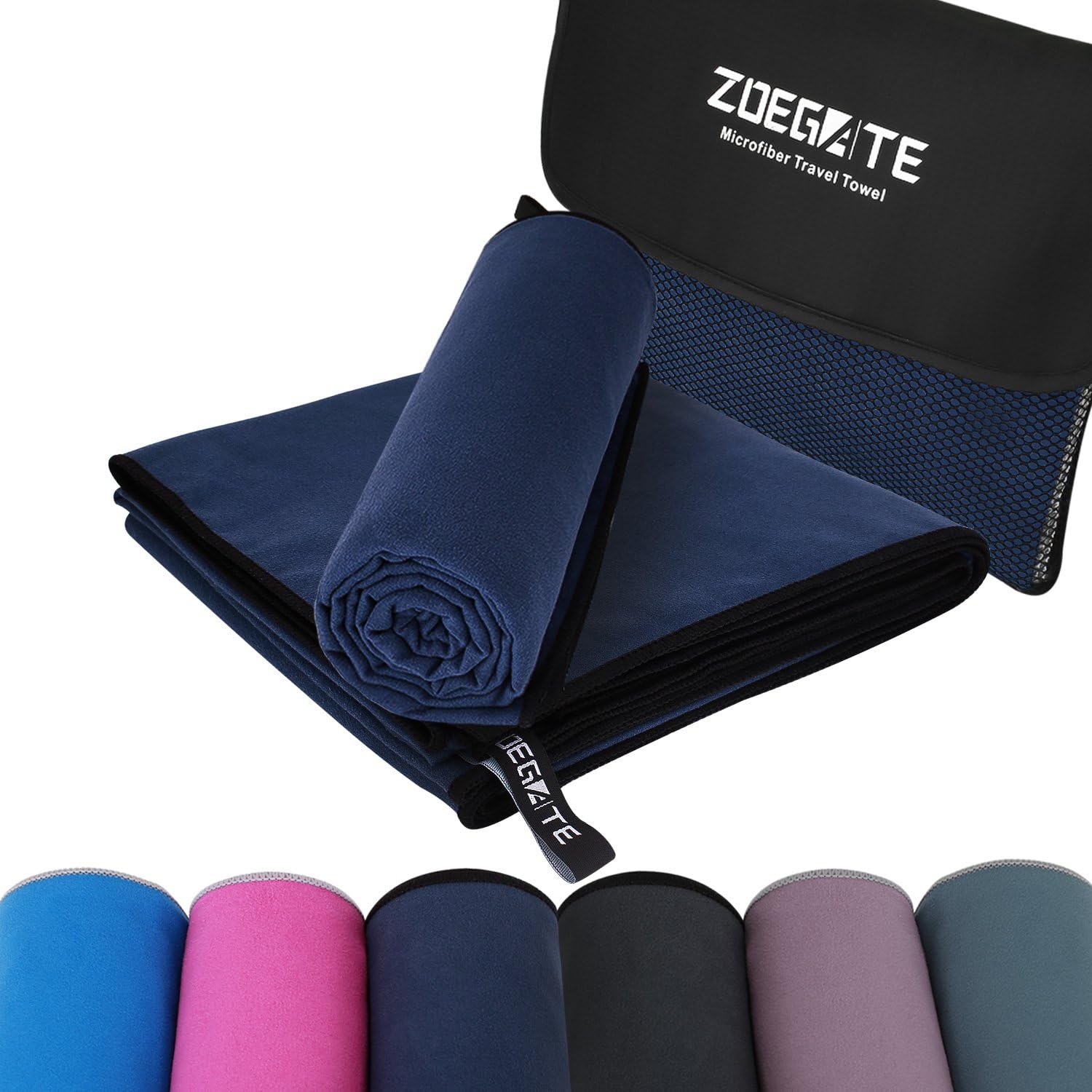 Asciugamano Da Viaggio In Microfibra BAGAIN | Super Assorbente, Asciugatura Rapida, Compatto, Con Custodia, Per Sport E Spiaggia