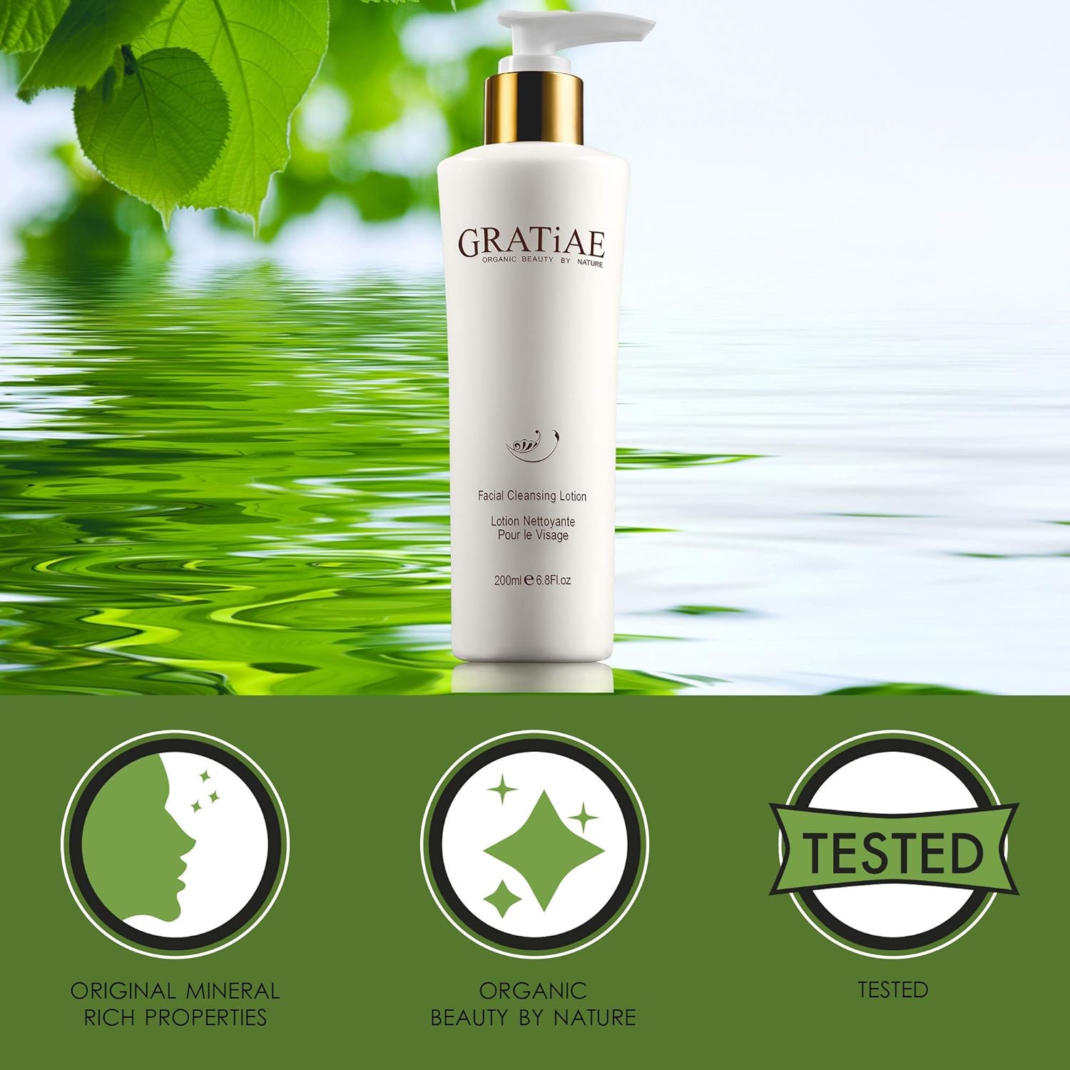 Gratiae Organics Facial Cleansing Lotion, 6.8-Ounce : Facial Cleansing Creams : Beauty