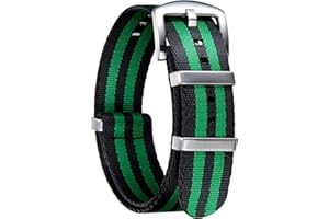 BINLUN Nylon Watch Band Thick G10 Premium Ballistic Nylon Multicolor Replacement Watch Straps with Silver/Black Stainless Steel Buckle for Men Women 18mm 20mm 22mm 24mm