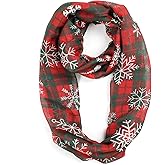 Christmas Scarf for Women Lightweight Christmas Infinity Scarves for Women 2024 Winter Xmas Light Weight Red Green Plaid Soft Scarf Holiday Gifts Neck Wrap for Mom Sister Friend Christmas Party Favor