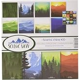 Reminisce Scenic View Scrapbnook Scrapbook Collection Kit, Multi Color Palette, 12x12 inches