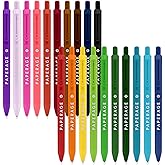 PAPERAGE Gel Pens With Retractable Medium Point (0.7mm), 20 Pack Colored Gel Pens, Assorted Colors, Smooth Writing Pens For Journals, Notebooks, Note Pads, Drawing, Office & School Supplies