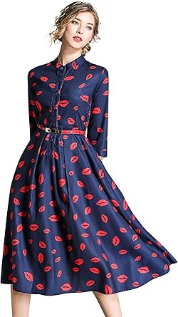 navy midi shirt dress