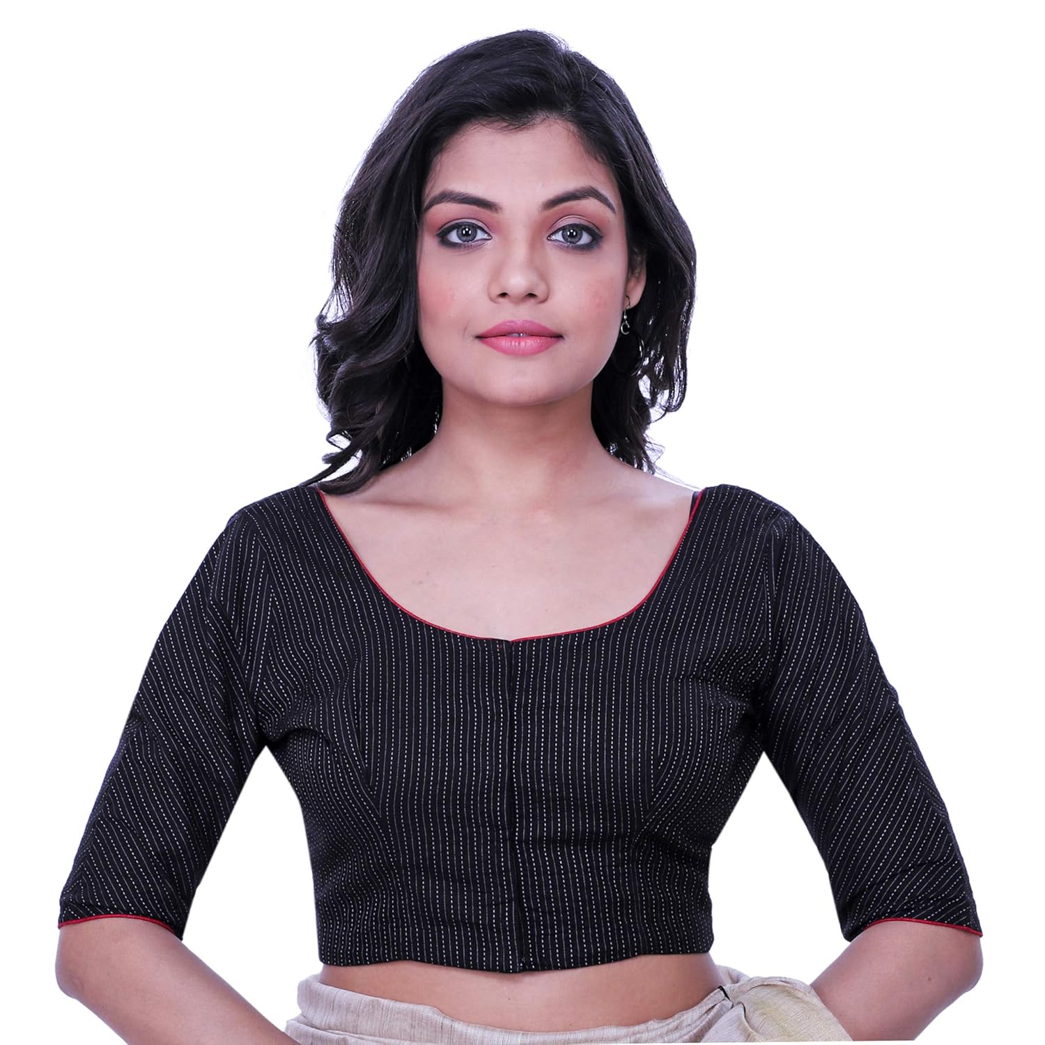 black cotton blouse (d-005257)