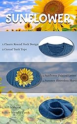 Sunflower Tank Tops Women Sunflower Graphic Tees