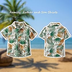 Yoolhamy Father and Son Matching Hawaiian Shirt