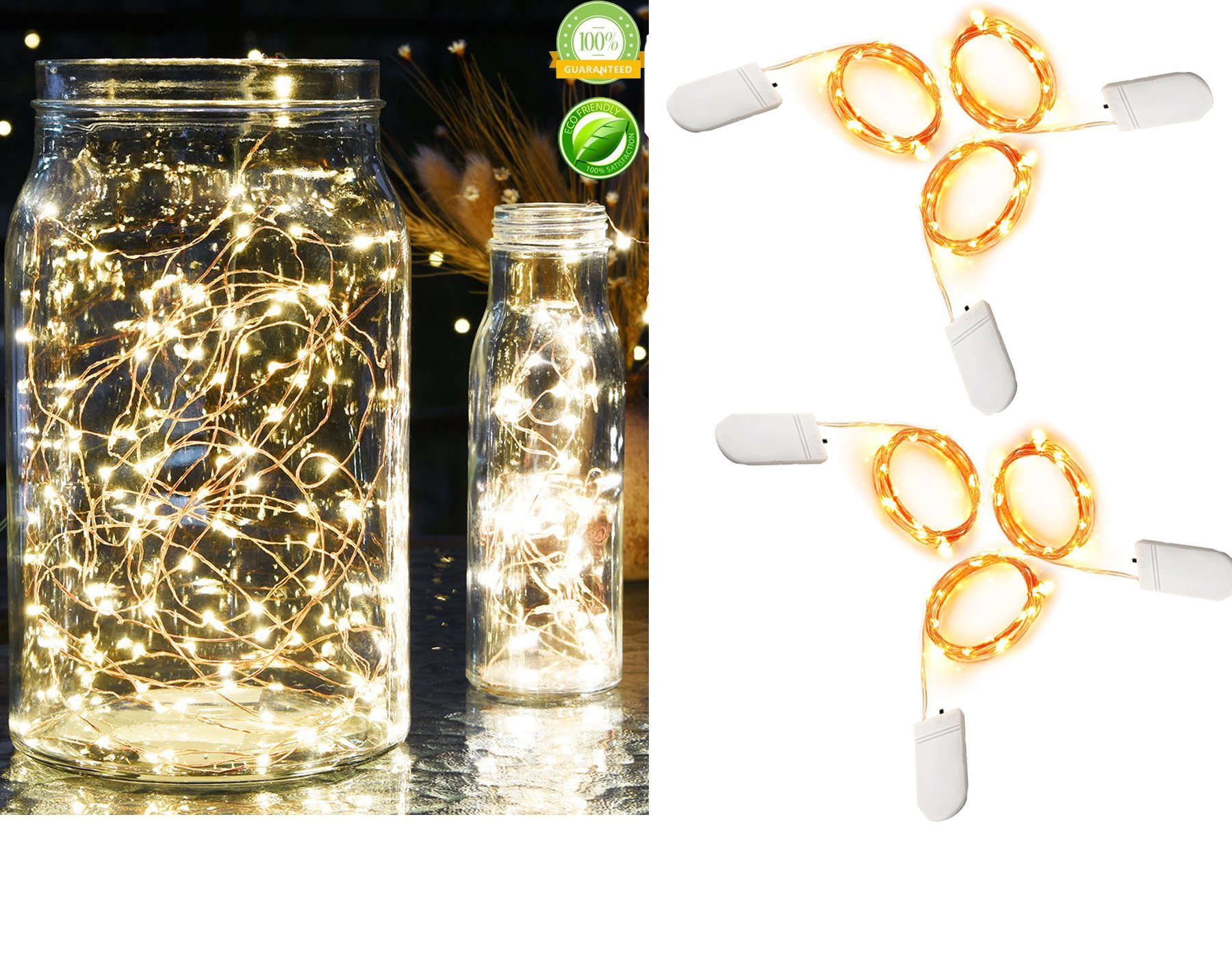 Pack of 6 Sets Fairy Lights Battery Operated Firefly String Lights 7.2