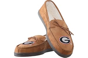 FOCO NCAA Mens NCAA College Team Logo Moccasin Slippers