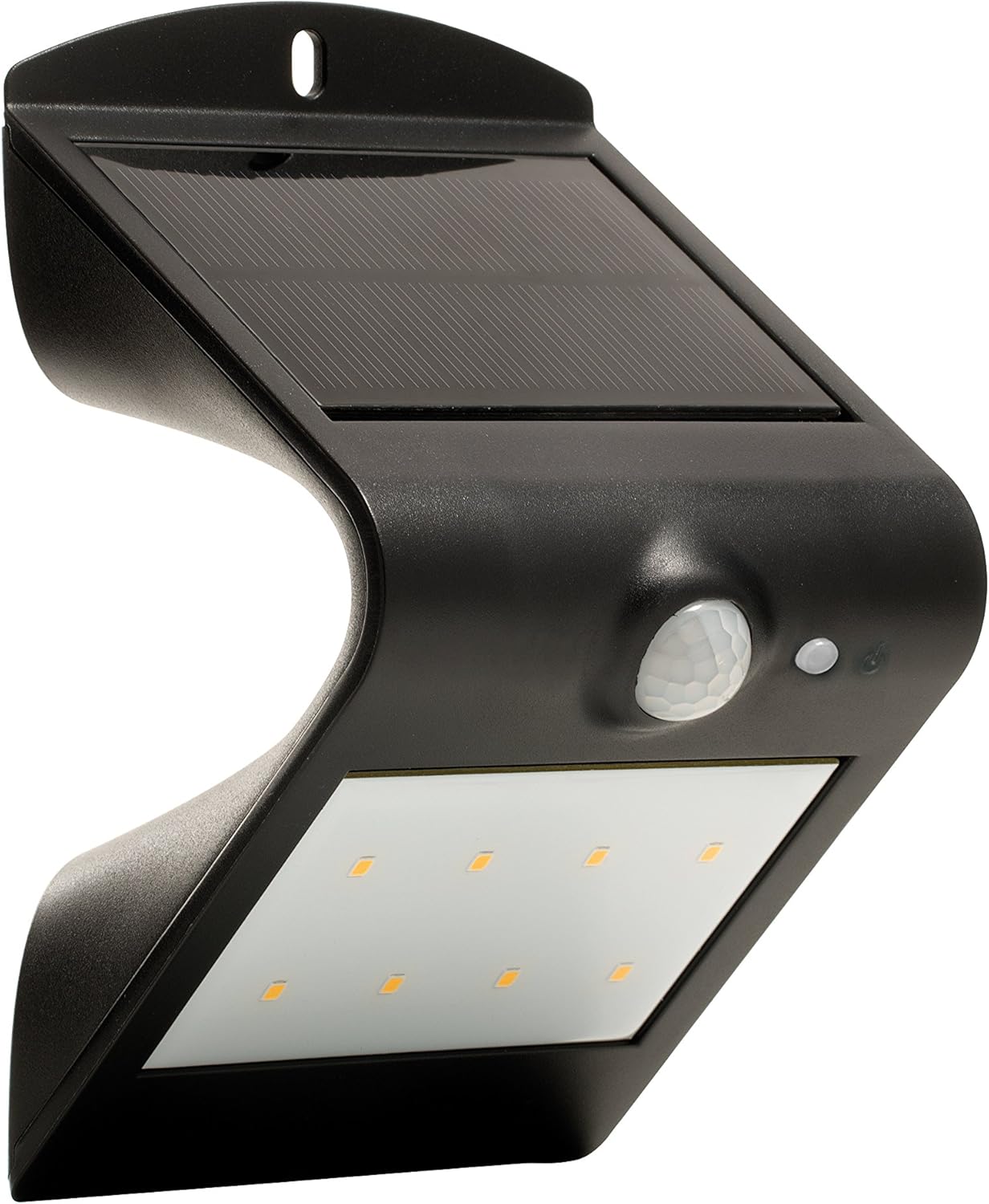 Luceco Solar Guardian Angled Wall Light Outdoor, with PIR Motion Sensor, 1.5 Watts, Black - Image 5