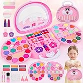 Topsolid Kids Makeup Kit for Girl, Real Washable Makeup for Kid with Mirror, Kids Makeup Sets for Girls 5-8, Princess Toys Cosmetic Set, Christmas & Birthday Gifts Toys for 3 4 5 6 7 8 Year Old Girls