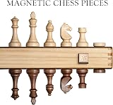 A&A 15 inch Magnetic Wooden Chess Set Folding Board Staunton 3 inch King view 6