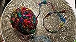 Gerecycled Sari Silk Super volumineus garen - groen (100 gram