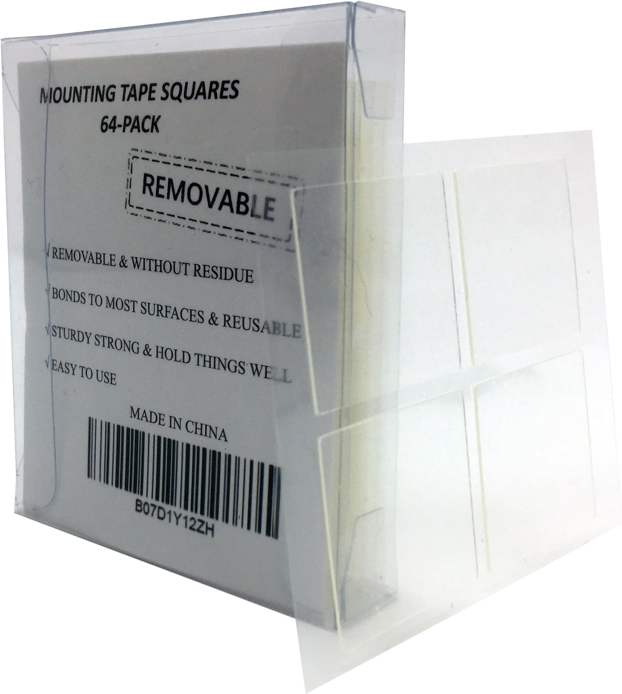 Mounting Tape Squares Double Sided Adhesive, Removable
