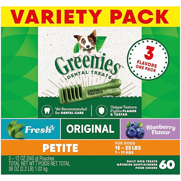 GREENIES PETITE NATURAL DENTAL CARE DOG TREATS, 36...