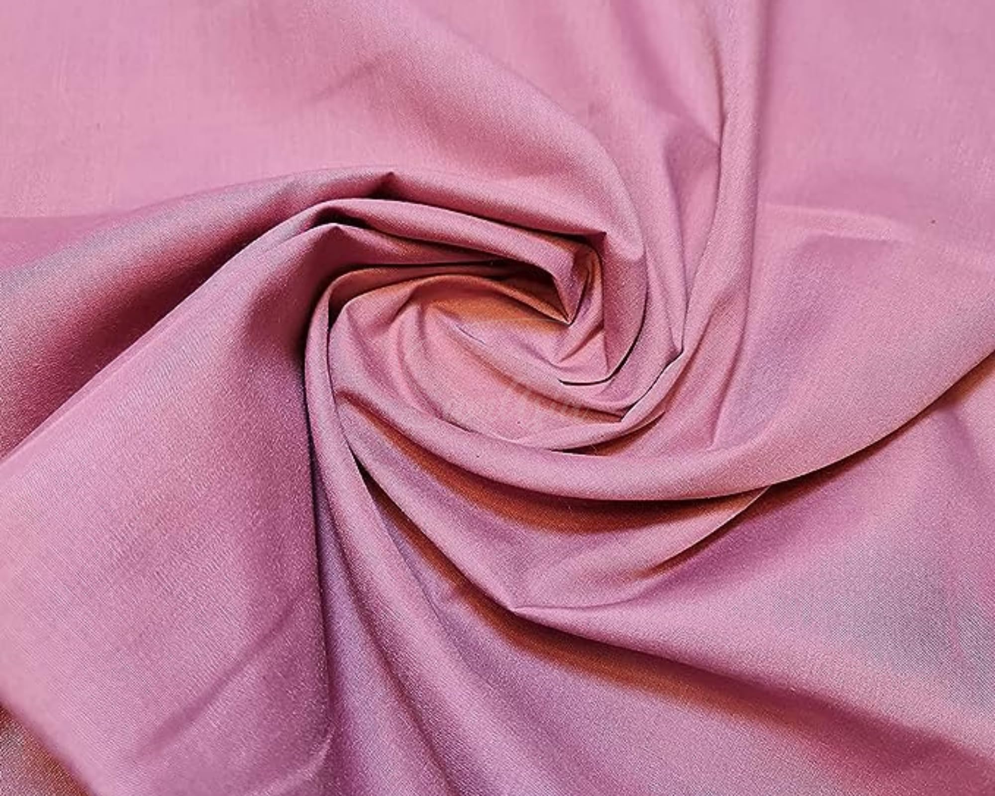 Plain Dusty Pink Polycotton Fabric for Dressmaking, Art & Craft, Sewing, Quilting | 45'' - 115 cm Wide| Precut Length 2m — image 1