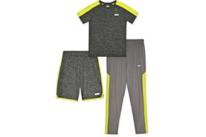 Hind Boys Clothing Set 3-Piece T-Shirt, Jogger Pants & Shorts Comfortable Activewear for Boys Sizes 5-12