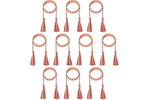 D DODOU 10 Pieces Graduation Cords Polyester Graduation Honor Braided Cords with Sewing Tassels for Bachelor, Master, Doctor 68" Long (Orange White)