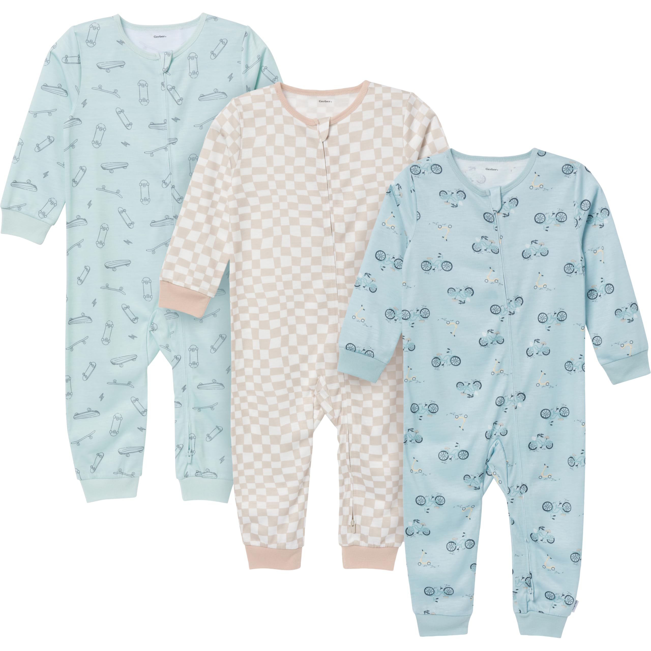 Photo 1 of **ONLY ONE**Gerber Toddlers and Baby Boys' Loose-Fit Polyester Jersey Footless Pajamas, Skate