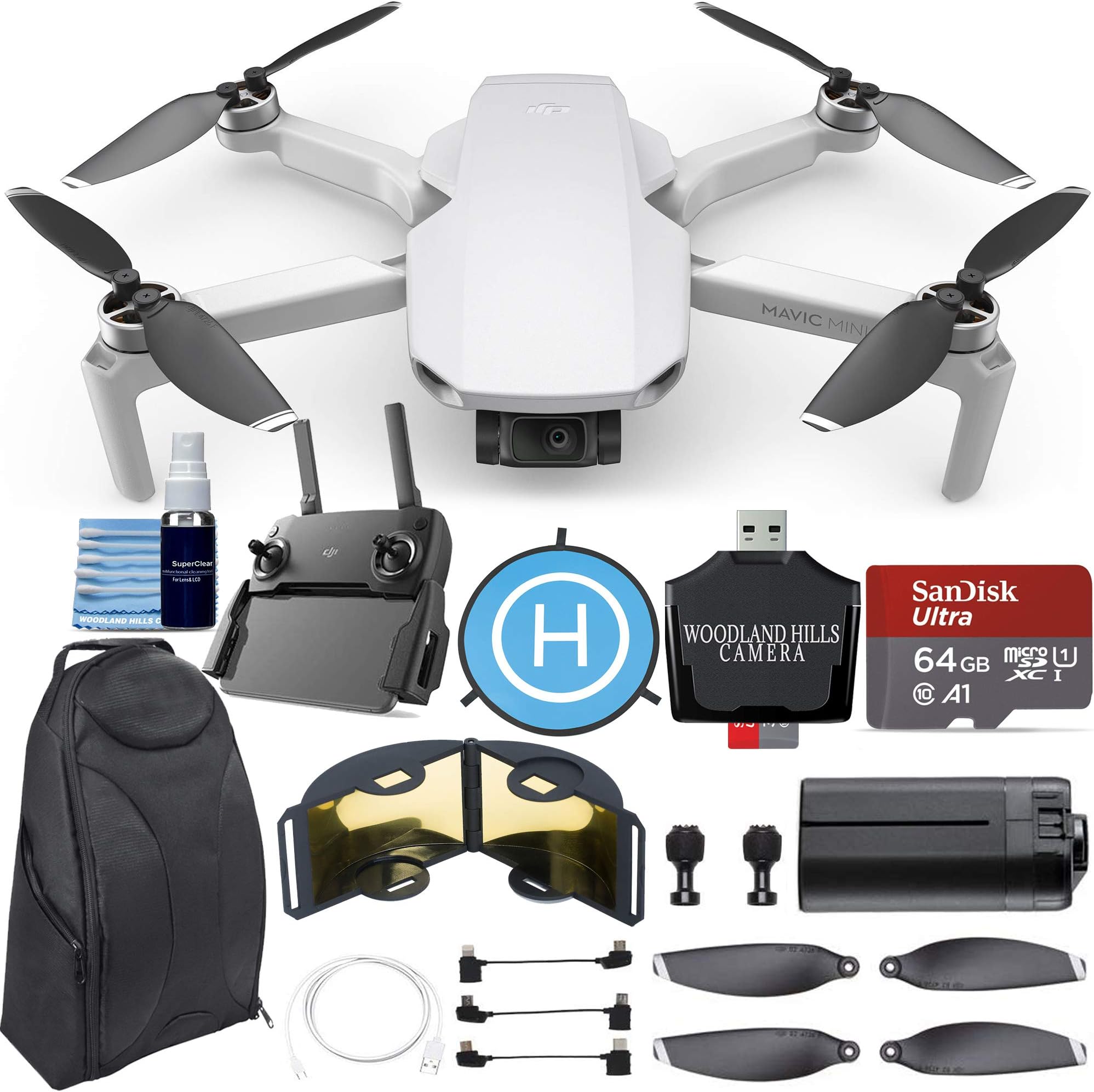 DJI Mavic Mini Portable Drone Quadcopter Ultimate Pilot Bundle Kit - CP.MA.00000120.01