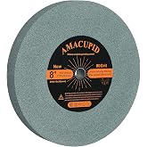 Bench Grinder Grinding Wheels. 80 Grit 8 Inch. Sharpening Carbide Tools | Green Silicon Carbide Abrasive. Sharpen Alloy Drill Bits. and for Grinding Non-Metallic Materials, such as Resin Lenses