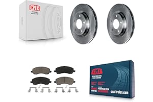 CMX Front Disc Brake Rotors And Ceramic Pads Kit Replacement For Mitsubishi Jeep RVR Outlander Patriot Lancer Dodge Chrysler 