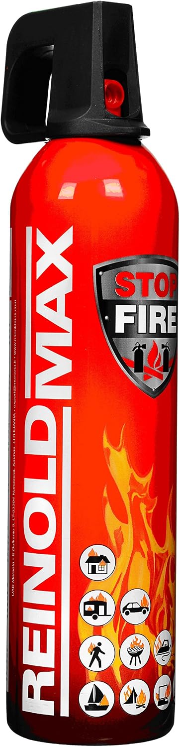 750ml All-in-1 Fire Extinguisher Home - Compact & Effective Small Fire Extinguisher, Red