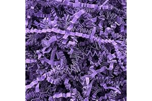 Corlcol 1LB Purple Crinkle Cut Paper Shred Filler Gift Boxes Filler Gift Basket Filler(3MM)