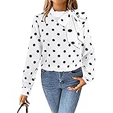 SOFIA'S CHOICE Women's Bow Tie Neck Corporate Outfits Long Sleeve Dressy Blouse Casual Business Shirt Top